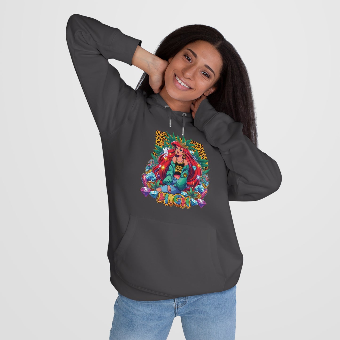 King Graphic Hoodie — 'Stoned and Boujee' Colorful Royal Queen Streetwear