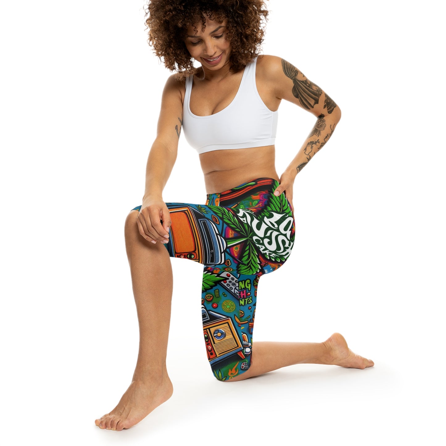Women’s Capri Leggings LA Kush Cake