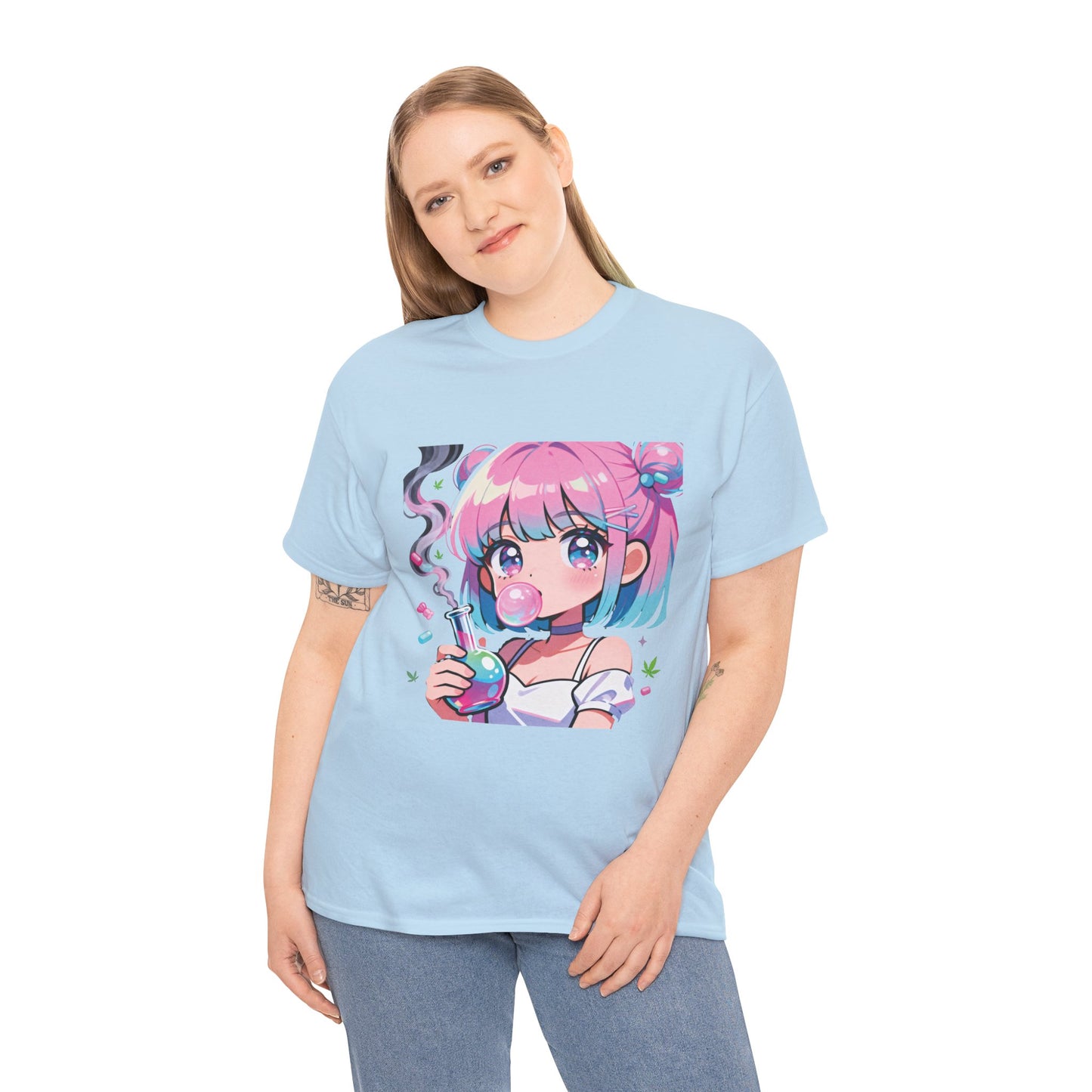 Kawaii Pastel Anime Girl Bong T‑Shirt
