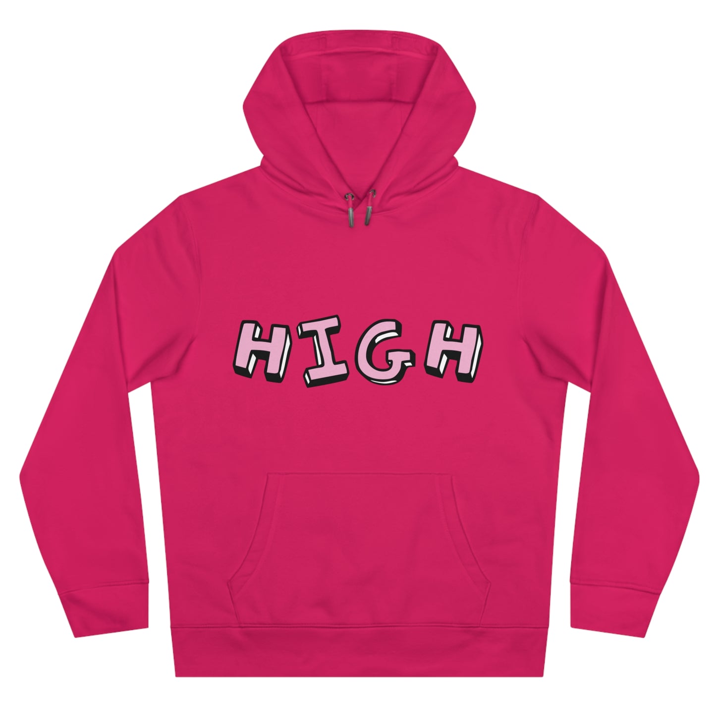 420 Hoodie — "HIGH" Front & "It's 4:20 Baby" Back Graphic Pullover