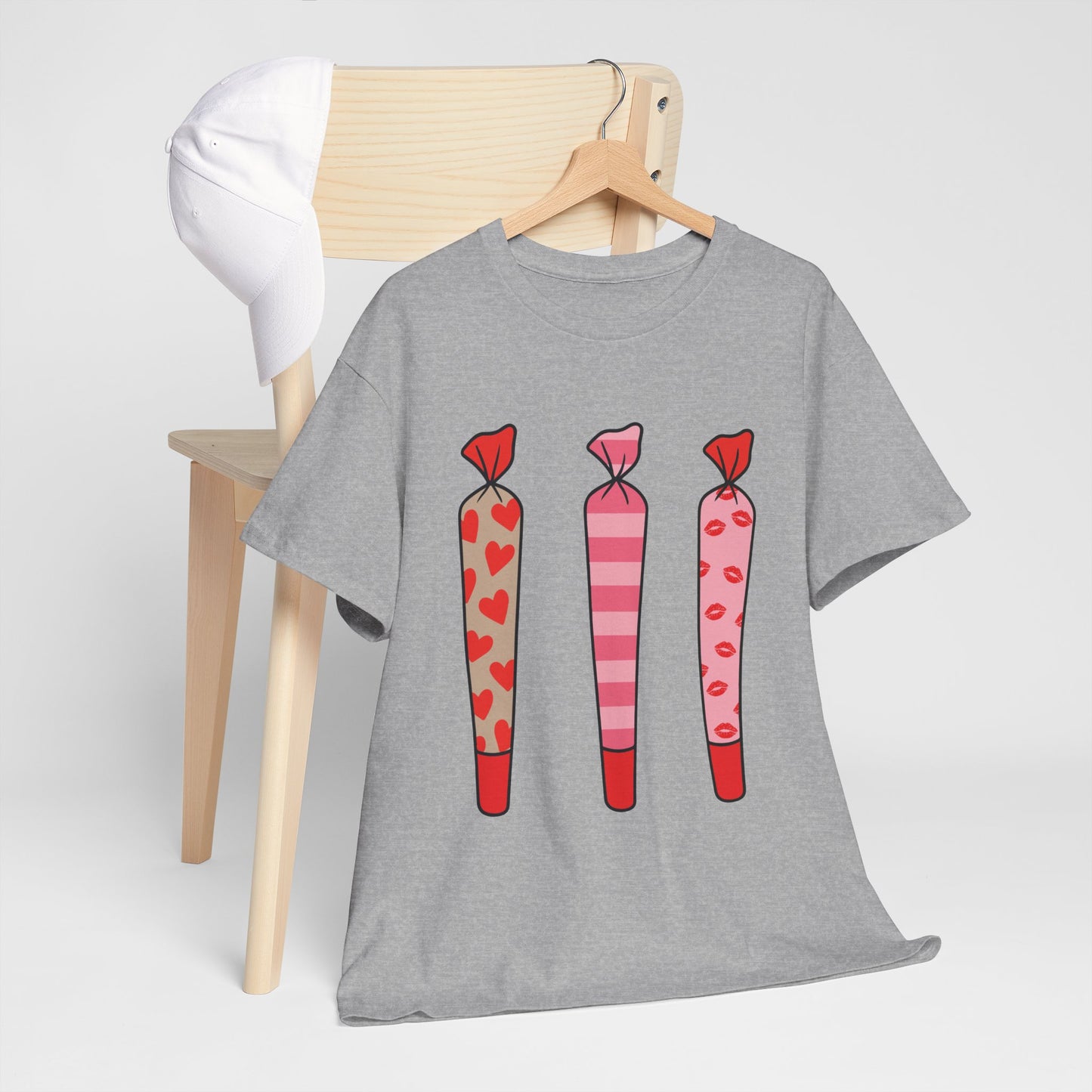 Valentine Joints Tee — Cute Pink Heart Joint Graphic T-Shirt