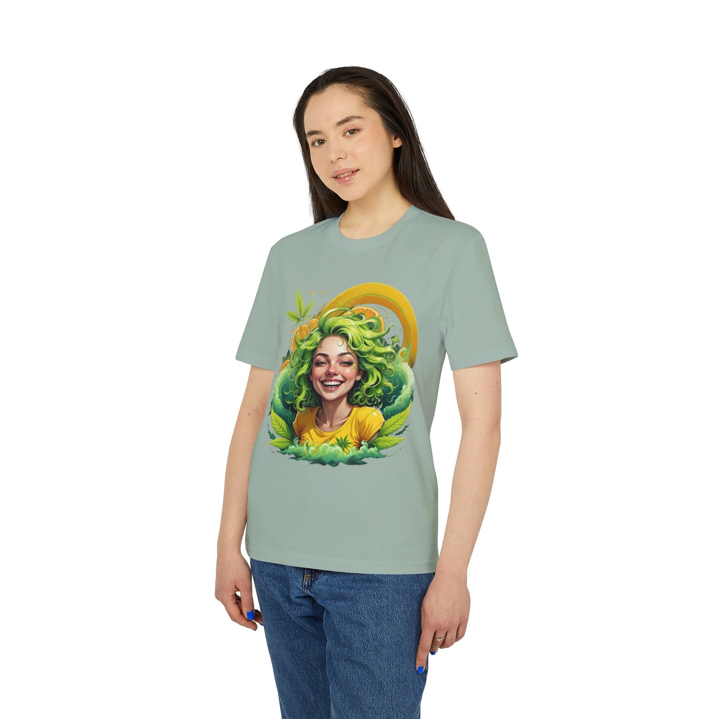 Herbal Vibes T-Shirt — "Girl Gone Herbal" Green Goddess Graphic Tee