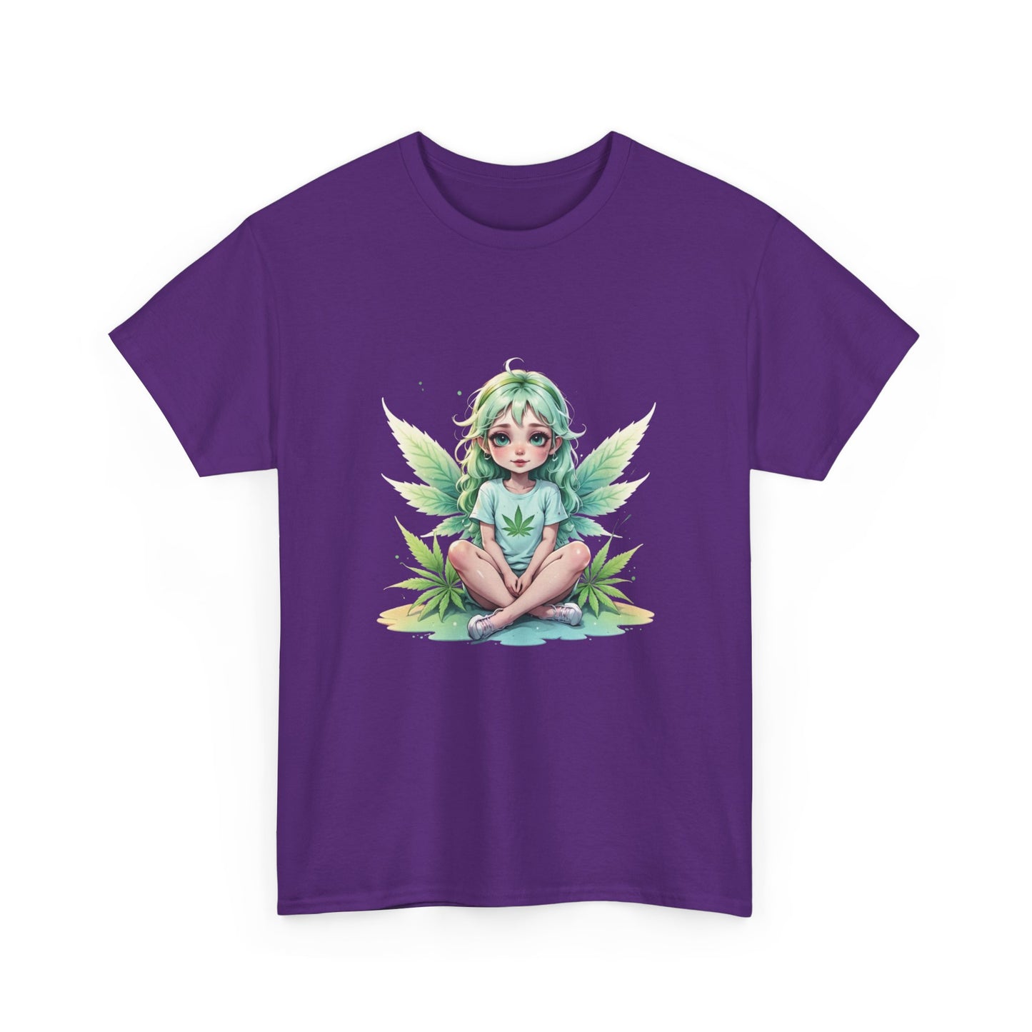 Fairy 420 Girl Graphic Tee — Cute Green Forest Sprite T‑Shirt