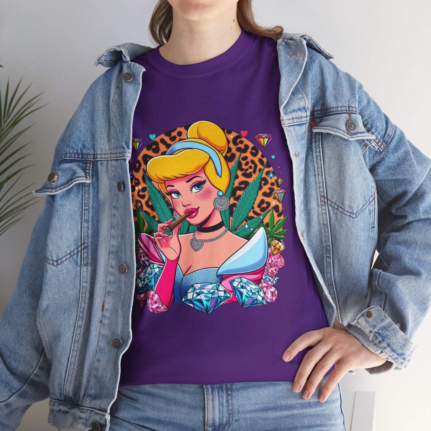 Cinderella Retro Pinup Tee — "Look Like Barbie, Smoke Like Marley" Graphic T‑Shirt