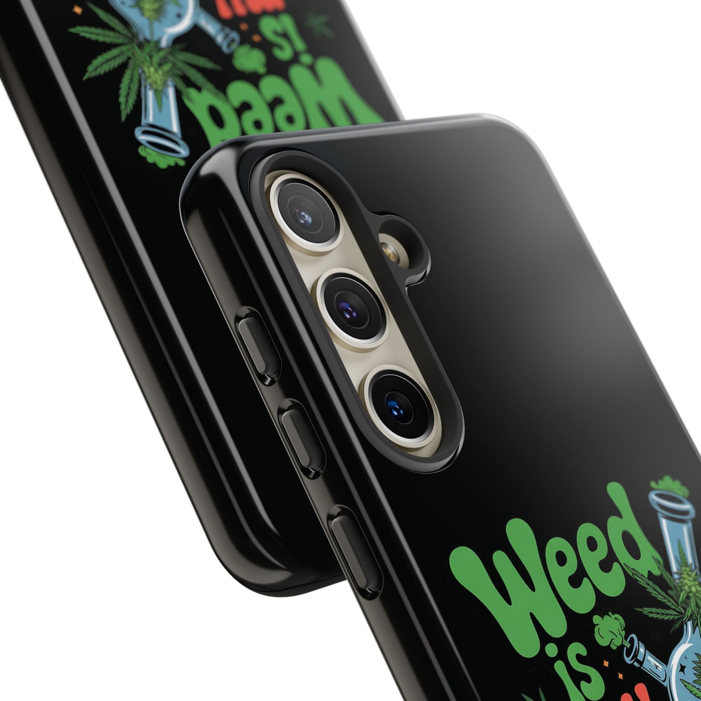 Phone Case — "Weed Is My Therapy" Retro Cannabis Design