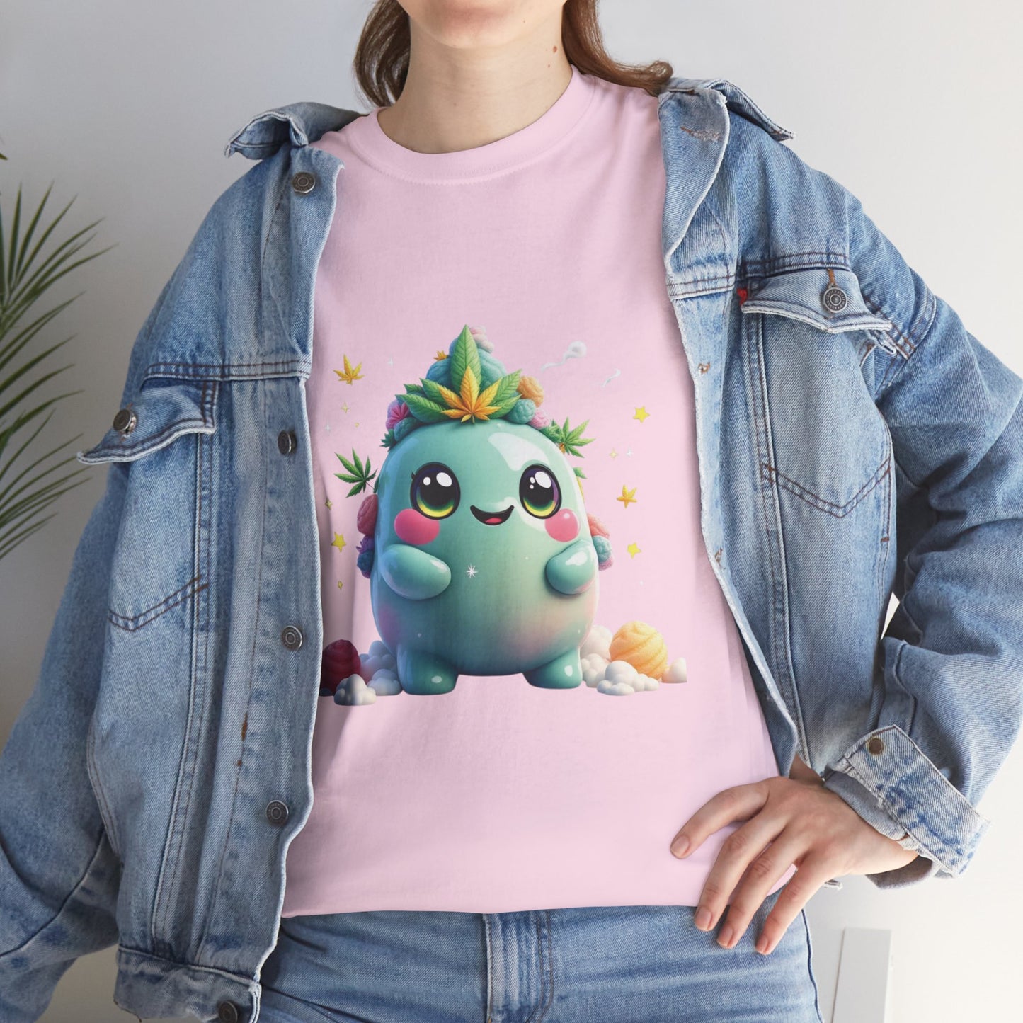Cute 420 Character T-Shirt — Kawaii Succulent Tee