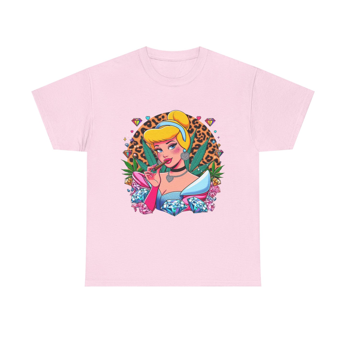 Cinderella Retro Pinup Tee — "Look Like Barbie, Smoke Like Marley" Graphic T‑Shirt