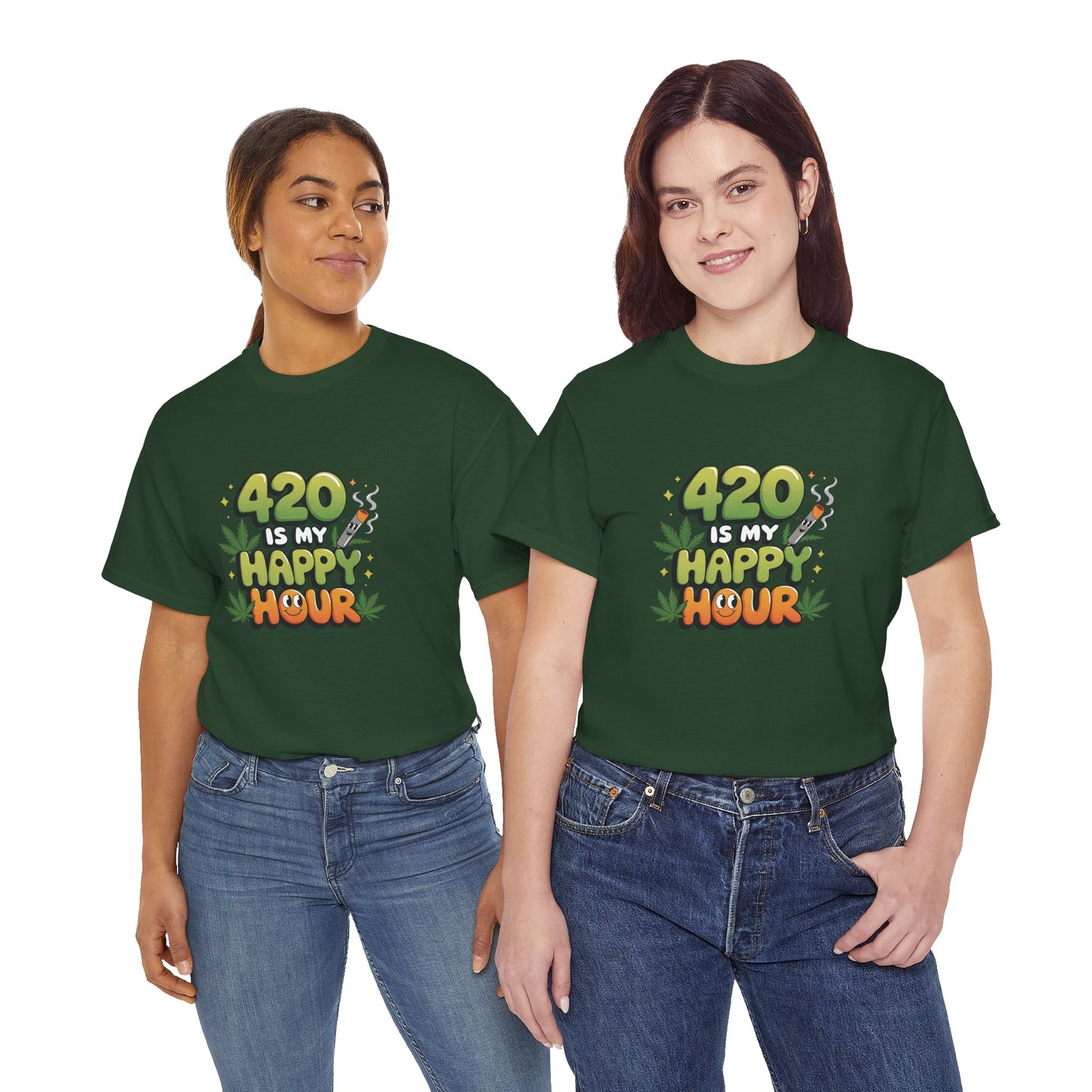420 Is My Happy Hour T-Shirt - Funny Stoner Tee