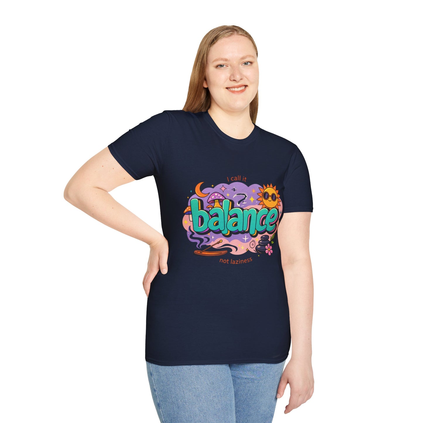 Balance Graphic T-Shirt — "It’s Self-Care Not Laziness" Relaxation Vibe