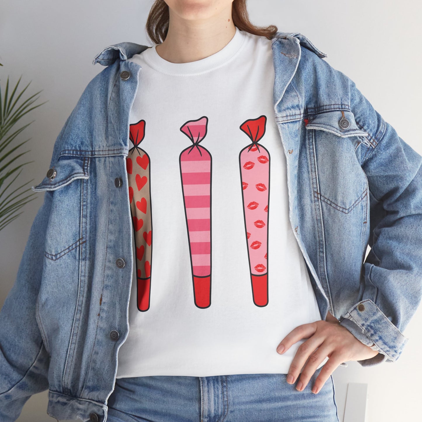 Valentine Joints Tee — Cute Pink Heart Joint Graphic T-Shirt