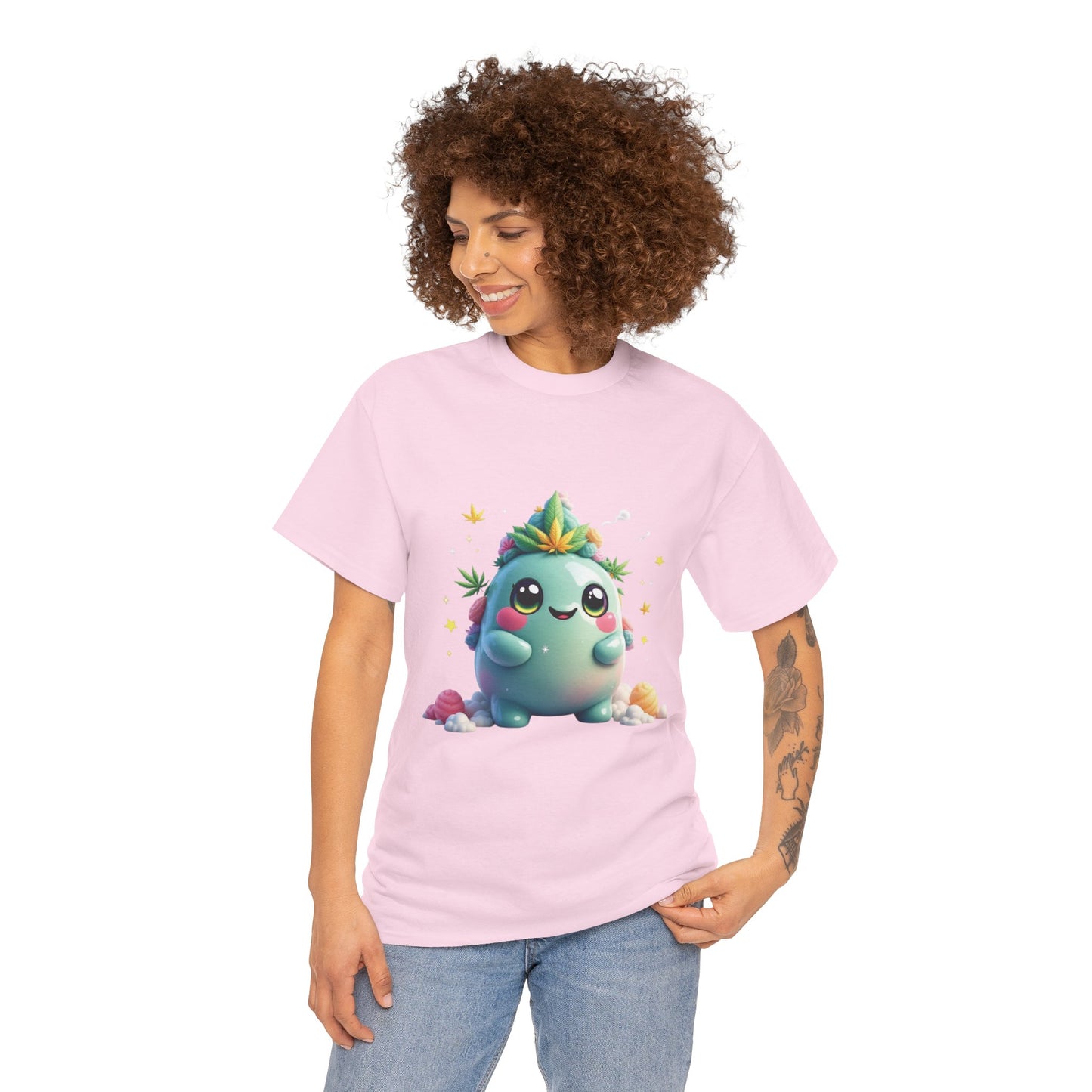 Cute 420 Character T-Shirt — Kawaii Succulent Tee