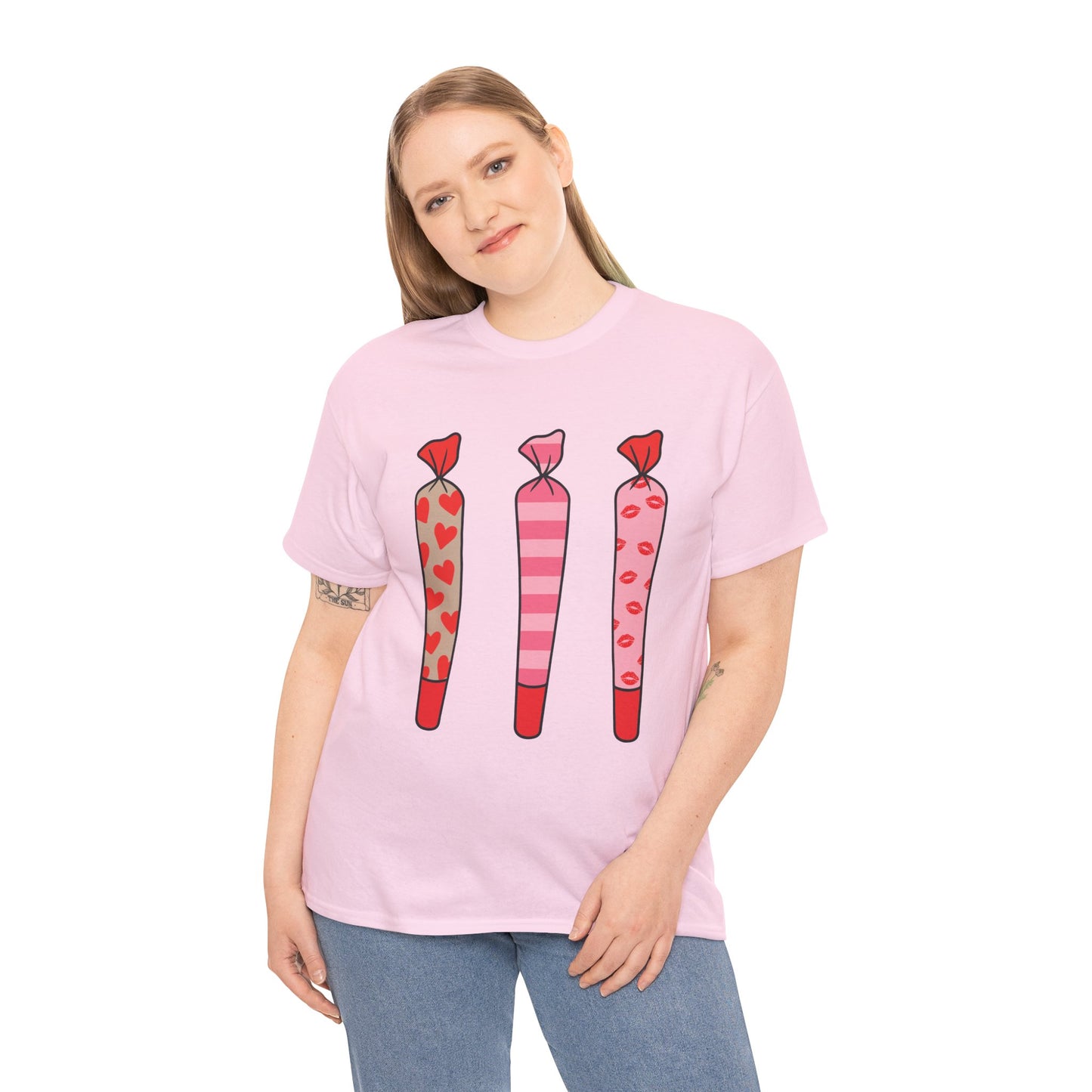 Valentine Joints Tee — Cute Pink Heart Joint Graphic T-Shirt