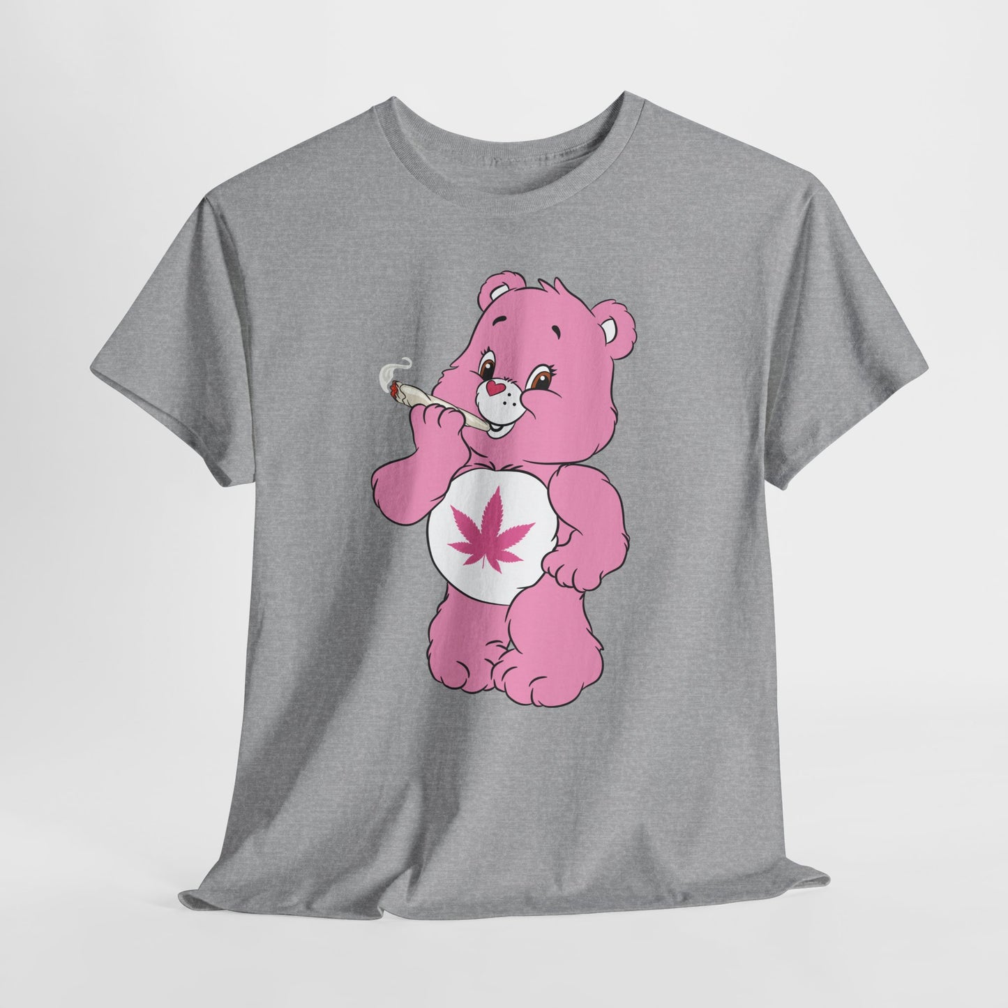 Pink 420 Bear T‑Shirt — Cute Stoner Graphic Tee