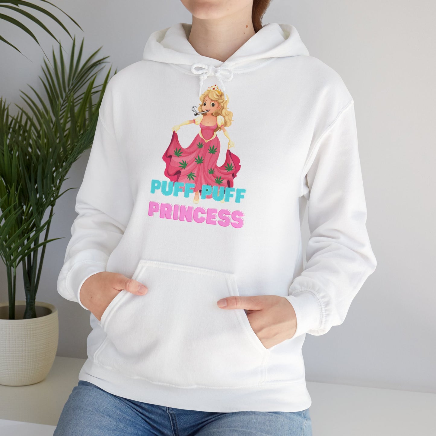 Unisex Heavy Blend Hooded Sweatshirt Princess Pink Design, Puff Princess, Gift for Her
