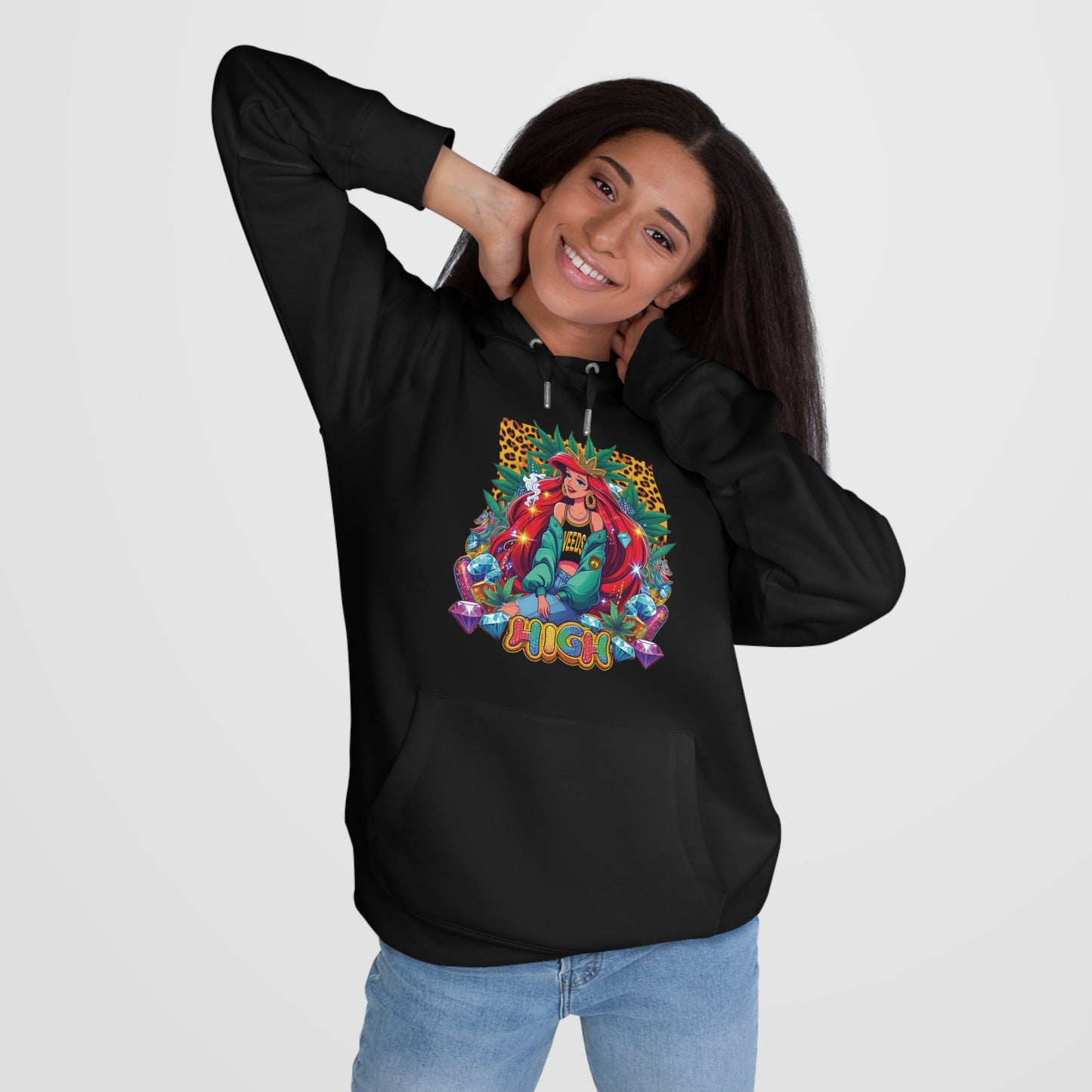 King Graphic Hoodie — 'Stoned and Boujee' Colorful Royal Queen Streetwear