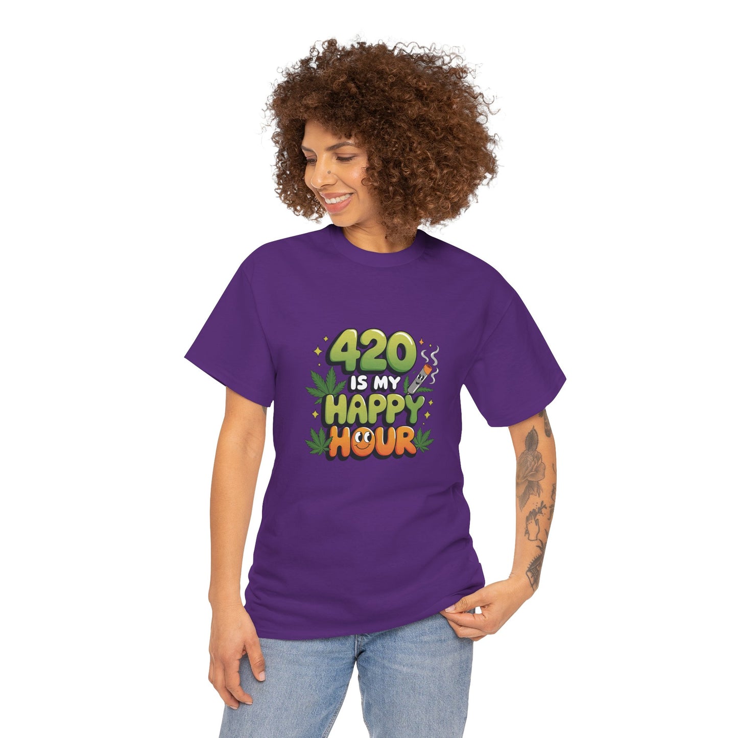 420 Is My Happy Hour T-Shirt - Funny Stoner Tee