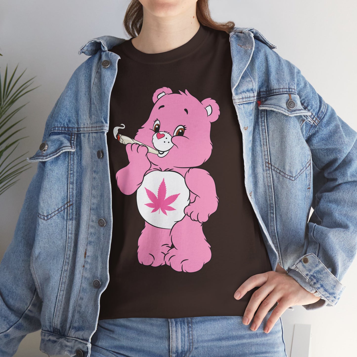 Pink 420 Bear T‑Shirt — Cute Stoner Graphic Tee