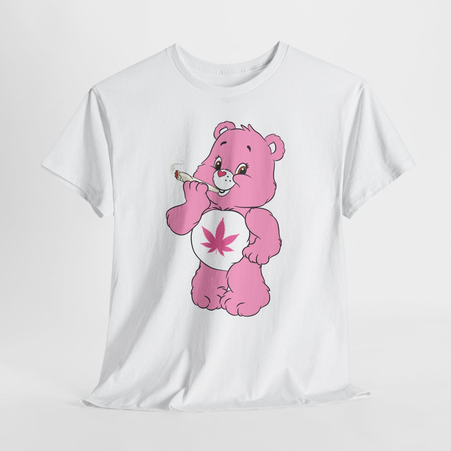 Pink 420 Bear T‑Shirt — Cute Stoner Graphic Tee