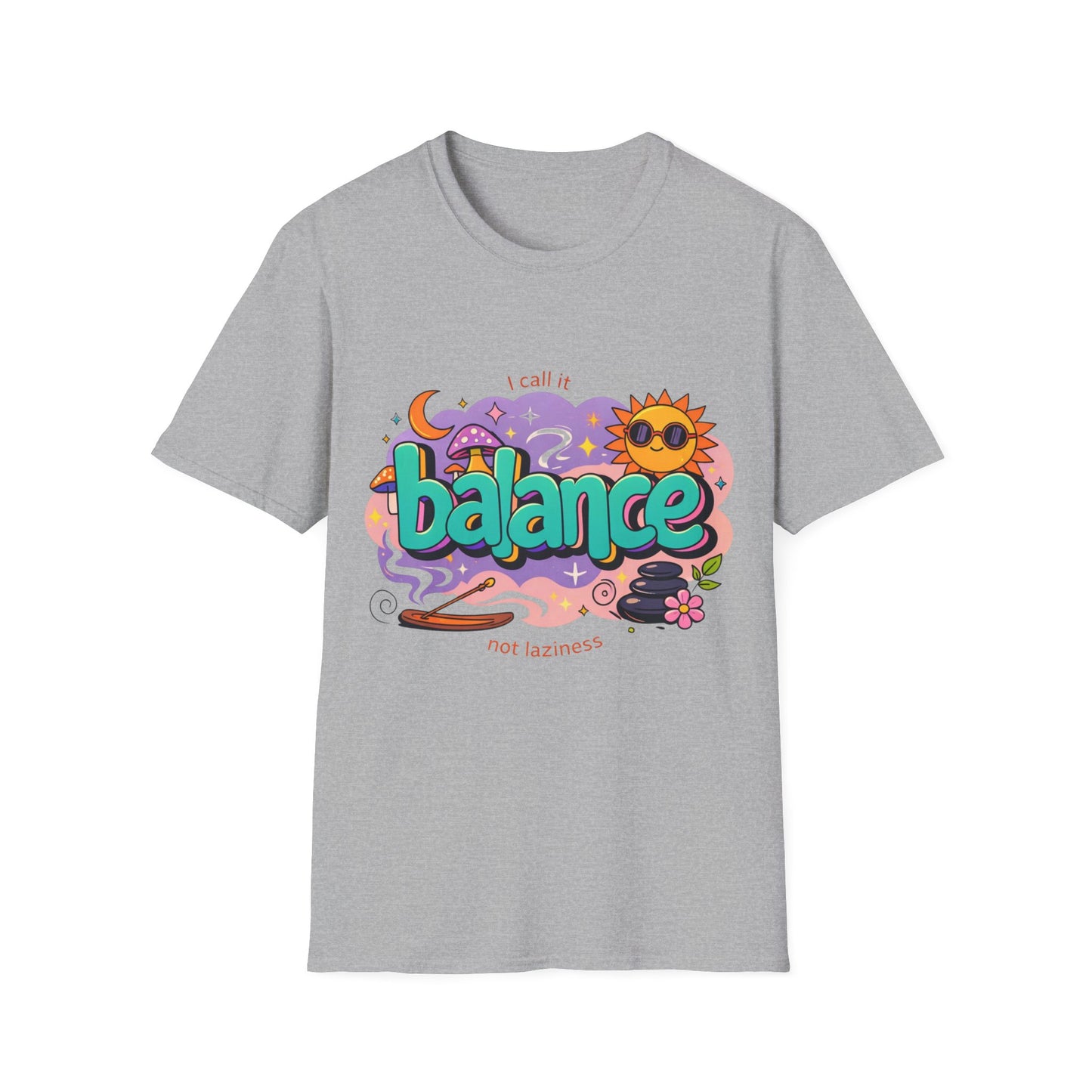 Balance Graphic T-Shirt — "It’s Self-Care Not Laziness" Relaxation Vibe