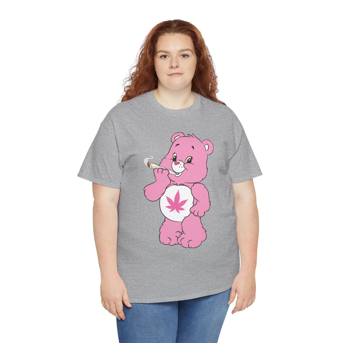 Pink 420 Bear T‑Shirt — Cute Stoner Graphic Tee