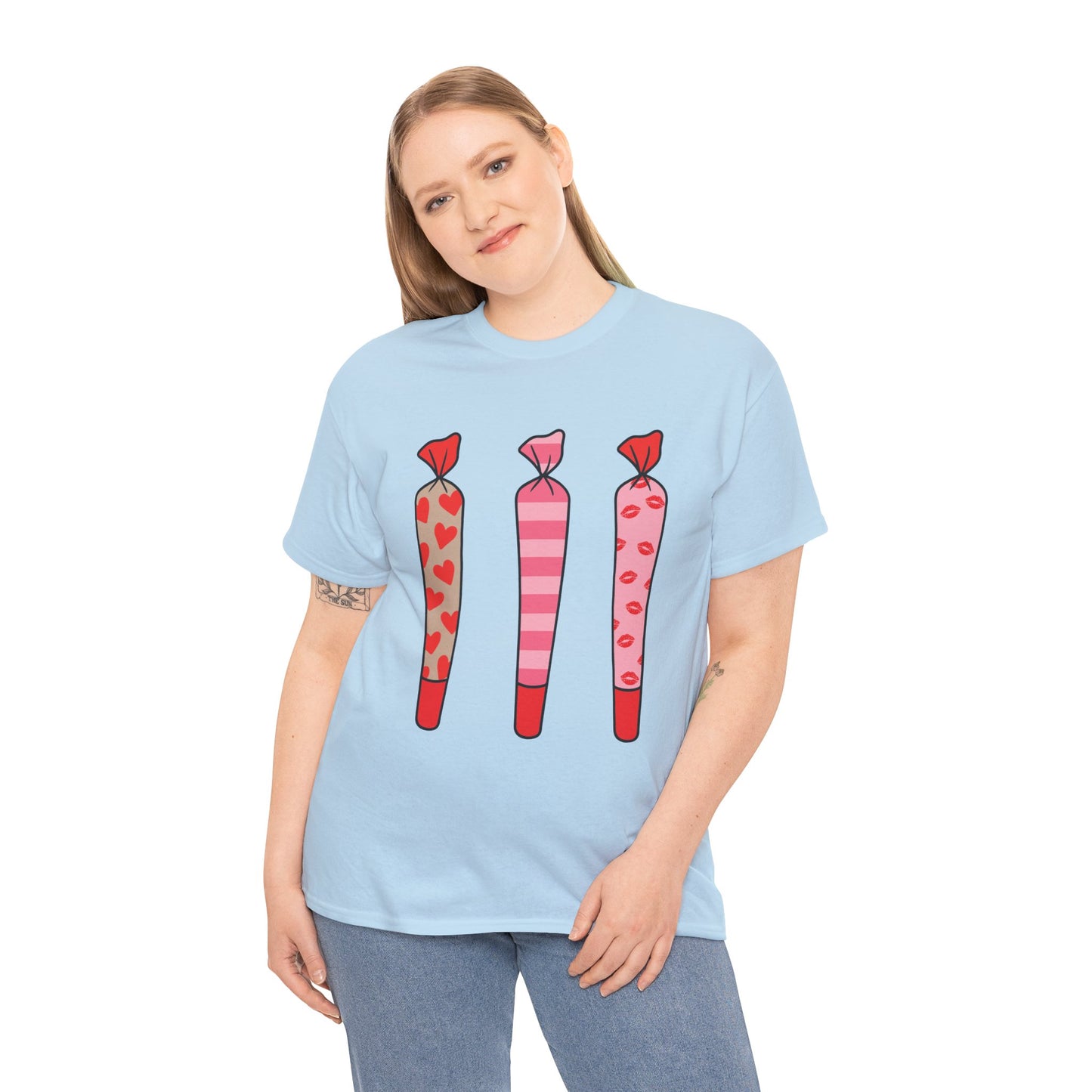 Valentine Joints Tee — Cute Pink Heart Joint Graphic T-Shirt