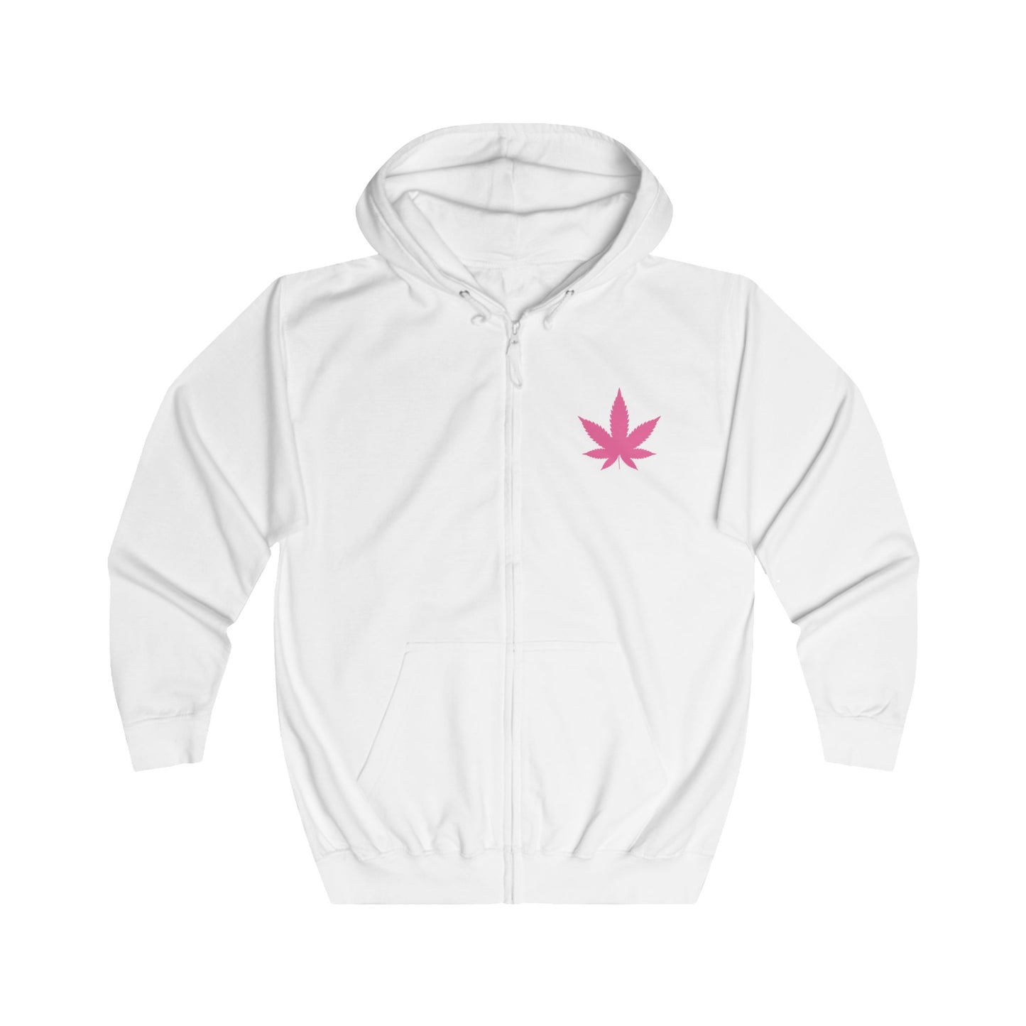 Daisy Duck Pink Leaf Zip Hoodie — Retro Cartoon Graphic Full-Zip Jacket