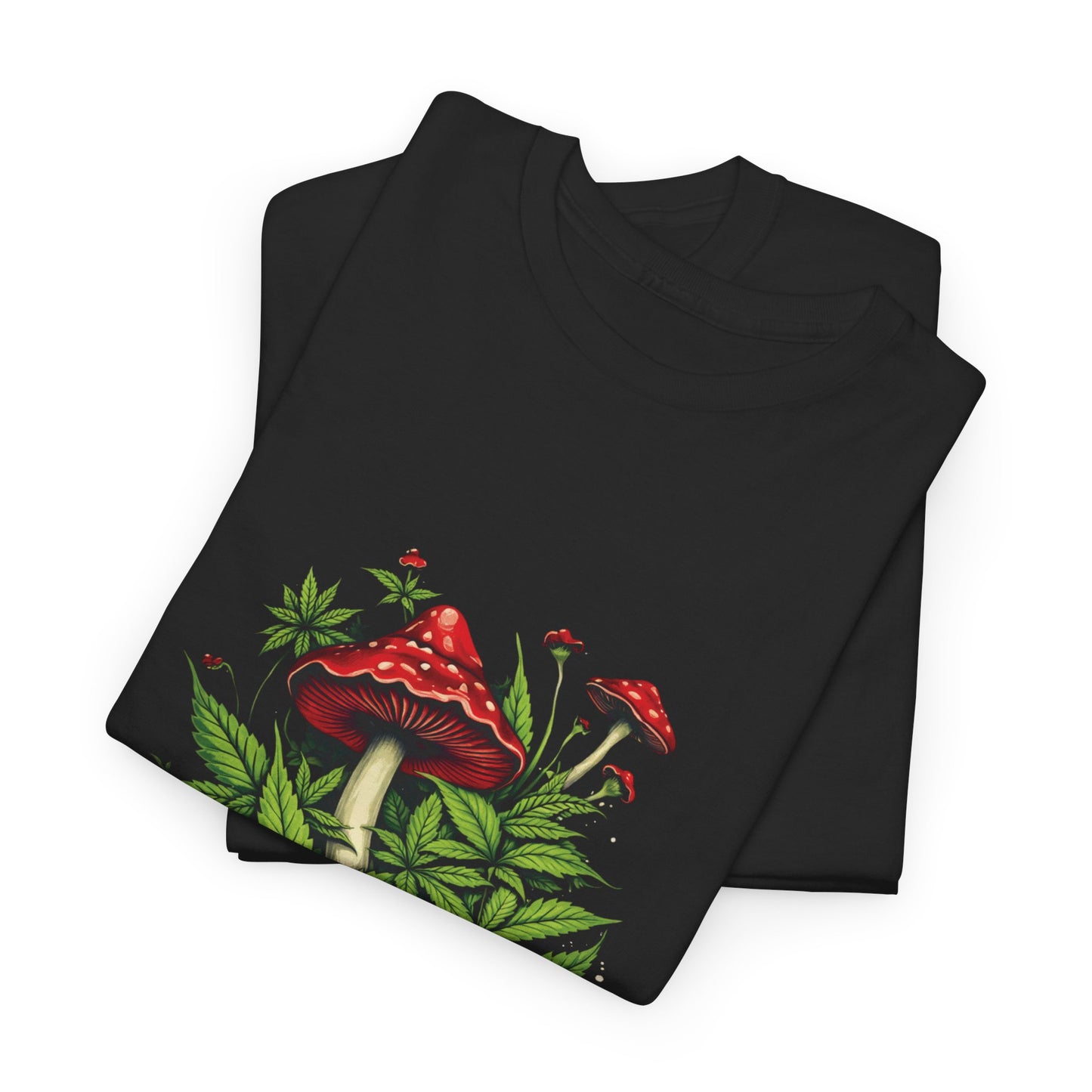 Mushroom Garden T-Shirt — Red Toadstool Botanical Tee
