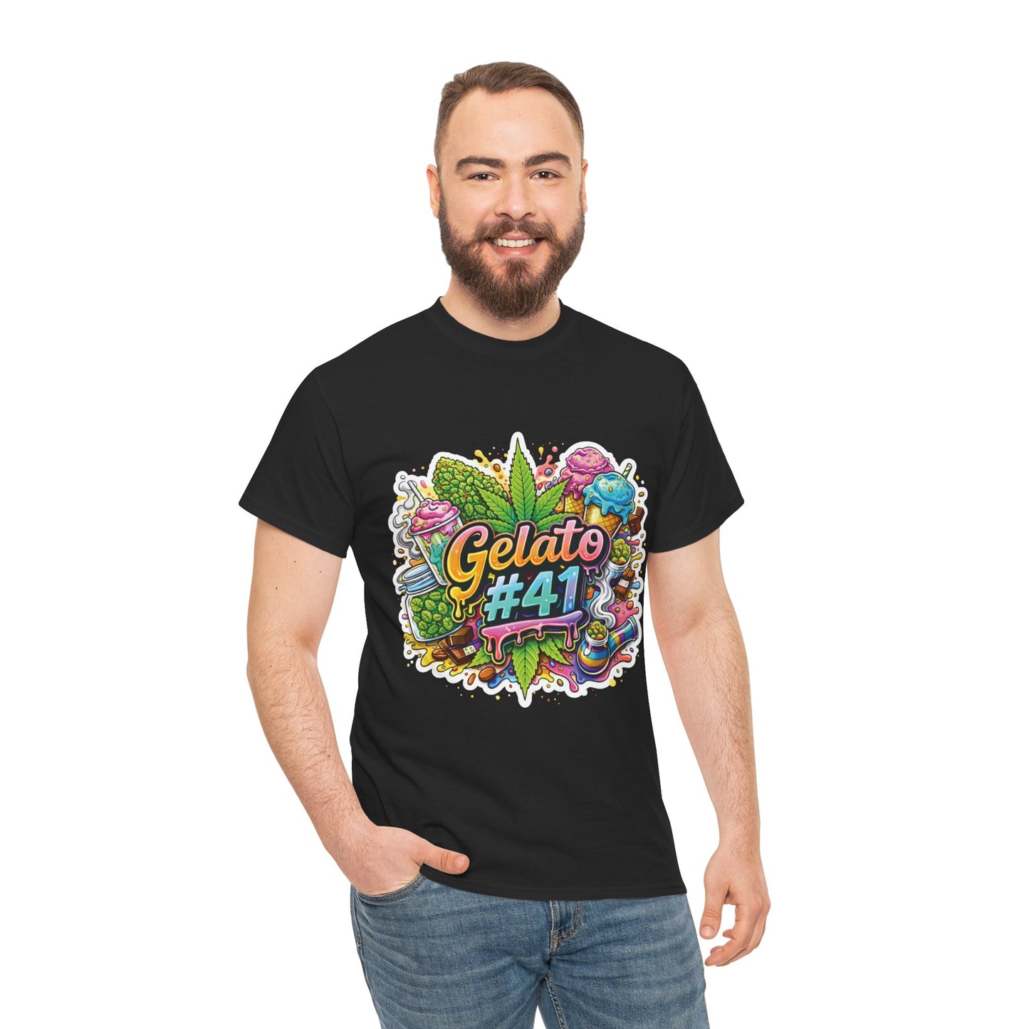 Gelato #41 Graphic Tee — Colorful Leaf Streetwear Shirt
