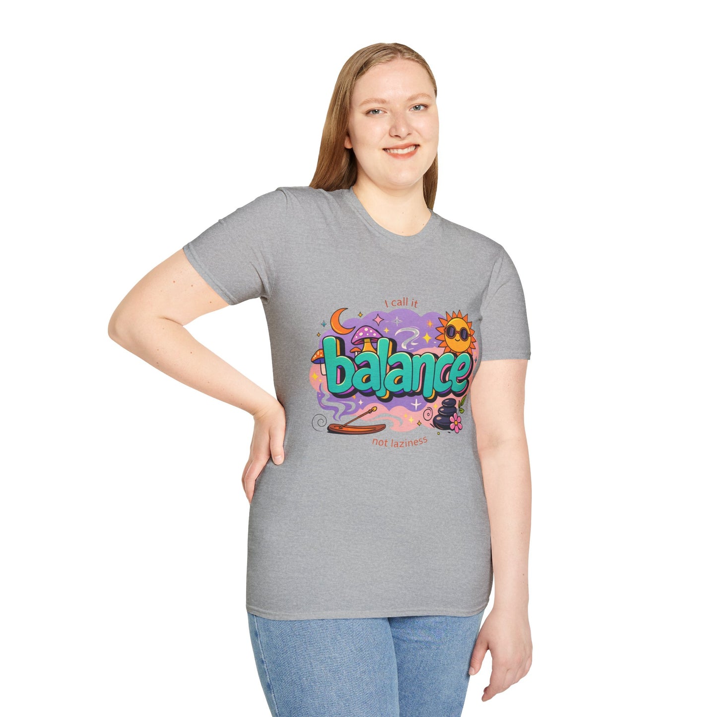 Balance Graphic T-Shirt — "It’s Self-Care Not Laziness" Relaxation Vibe