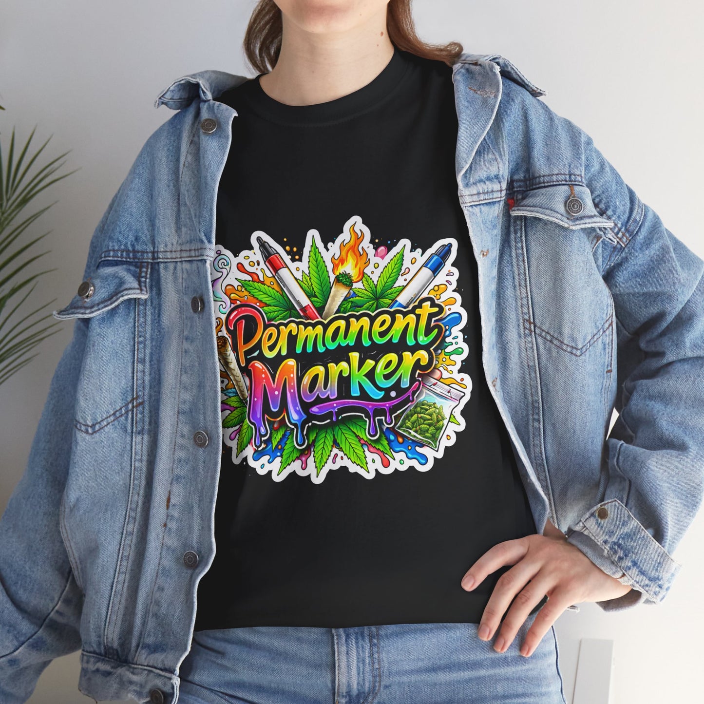Permanent Marker Graphic Tee - Colorful Retro Art Shirt