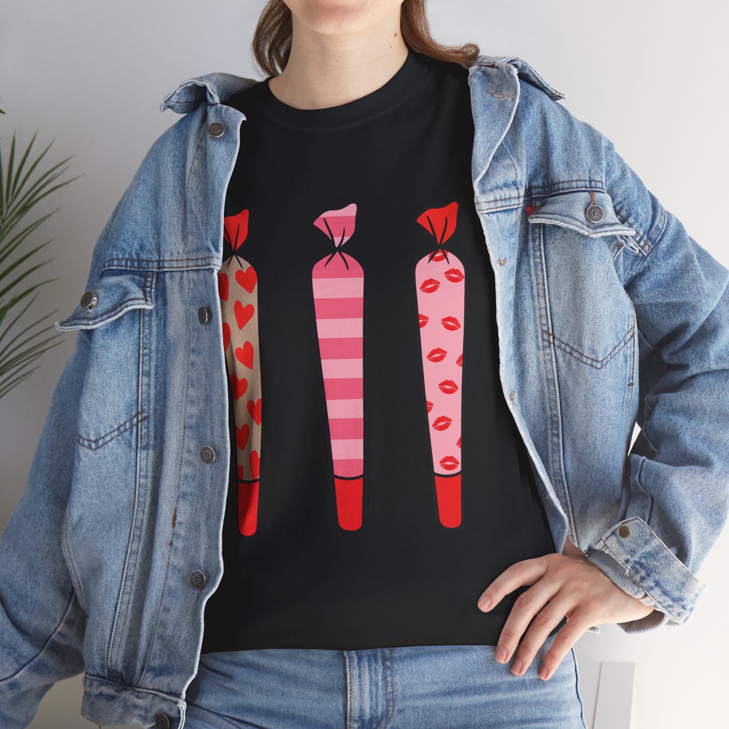 Valentine Joints Tee — Cute Pink Heart Joint Graphic T-Shirt