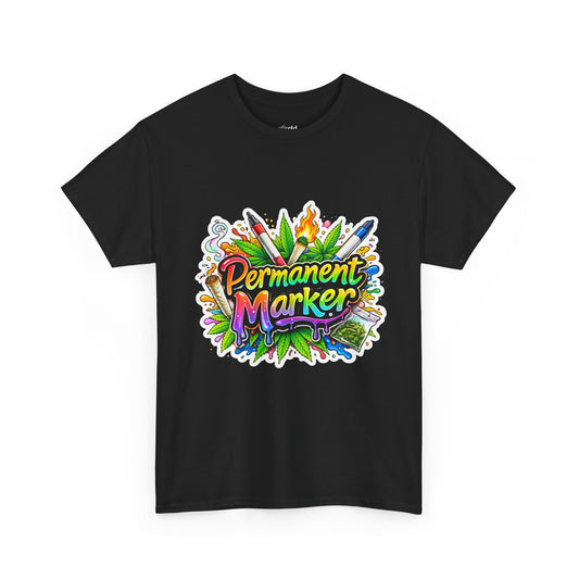 Permanent Marker Graphic Tee - Colorful Retro Art Shirt