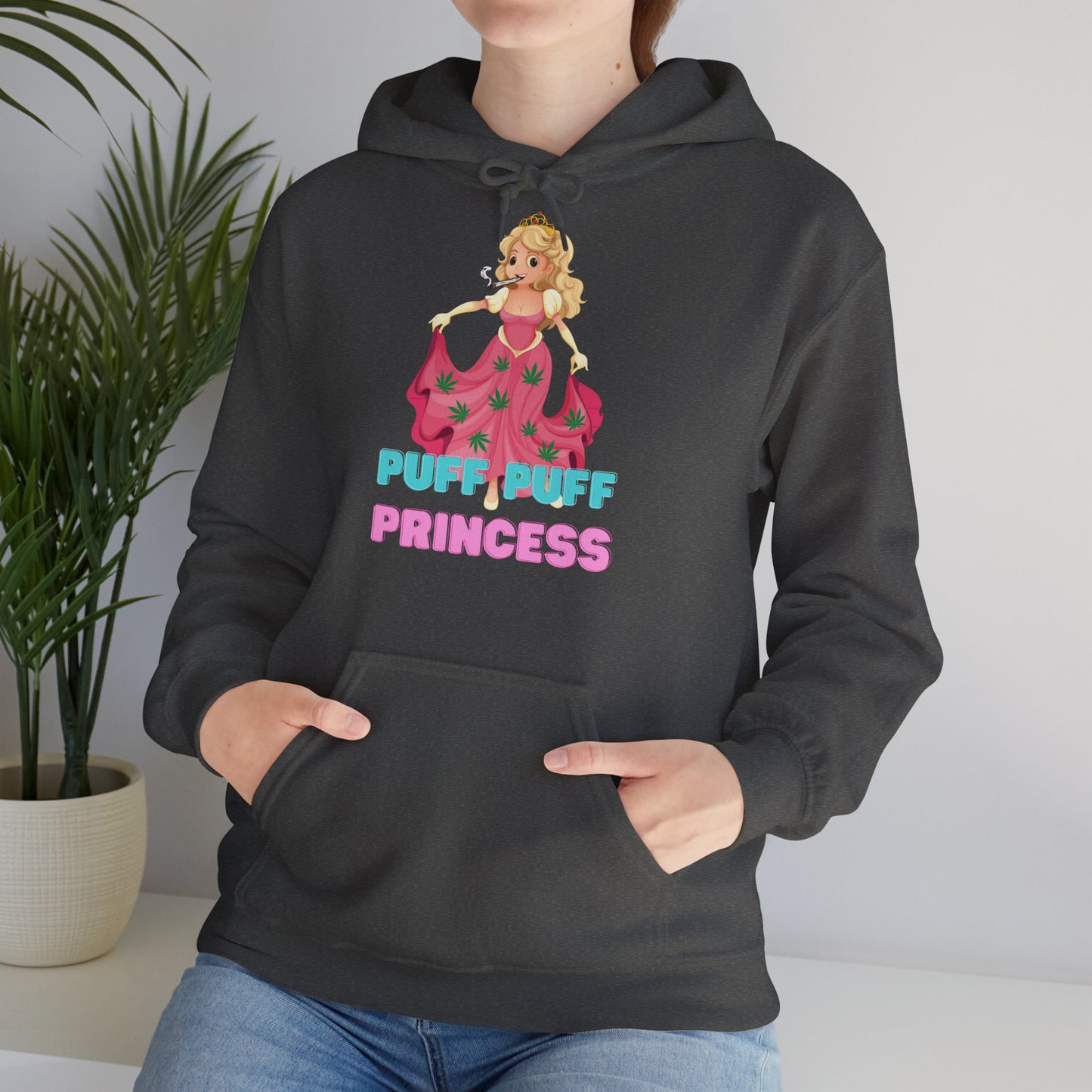 Unisex Heavy Blend Hooded Sweatshirt Princess Pink Design, Puff Princess, Gift for Her