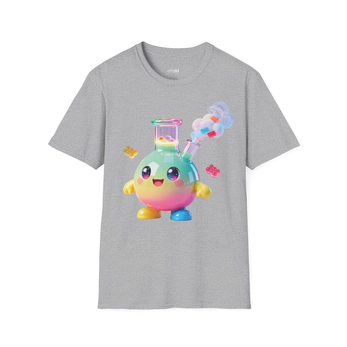 Kawaii Rainbow Bong Tee — Cute Colorful Character T-Shirt