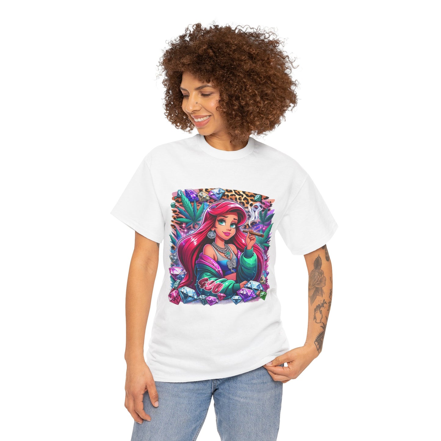 Ariel Retro Pop Art Tee — Colorful Mermaid Graphic T-Shirt