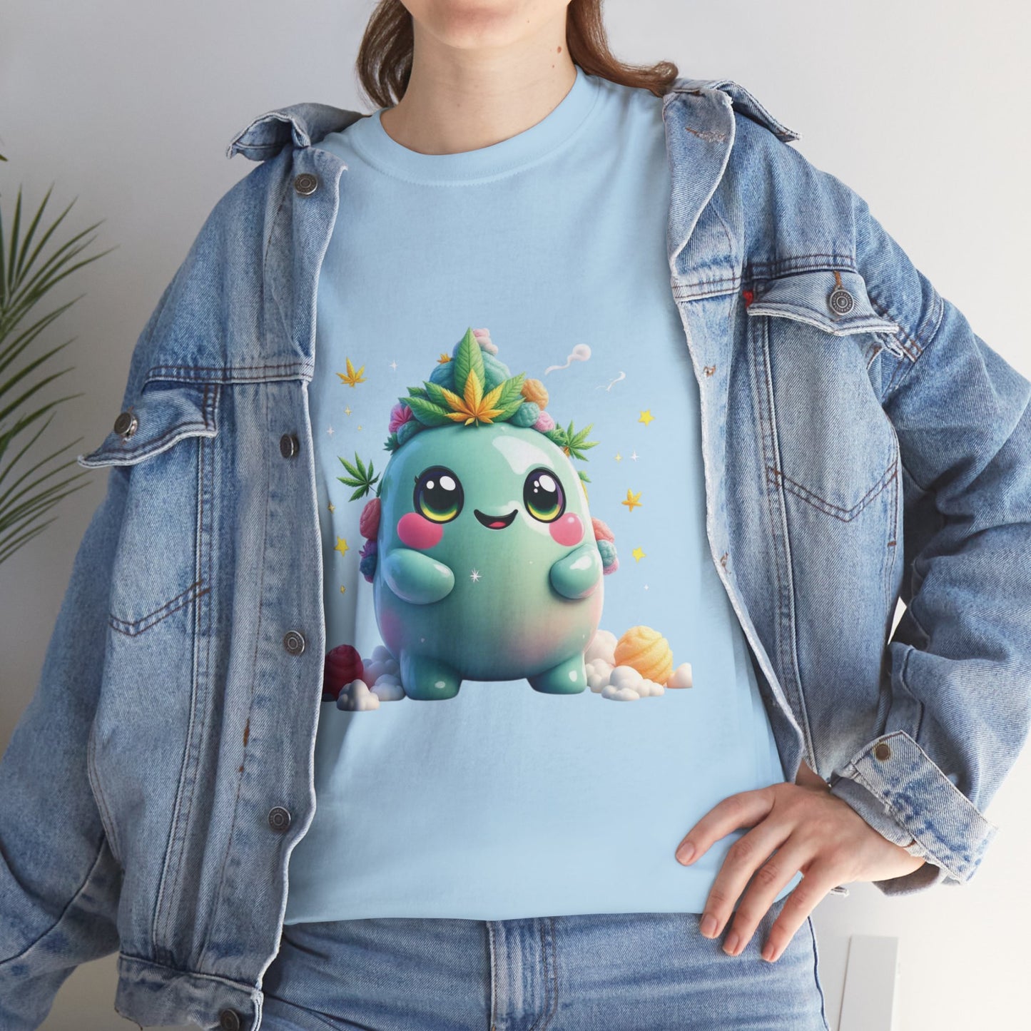 Cute 420 Character T-Shirt — Kawaii Succulent Tee