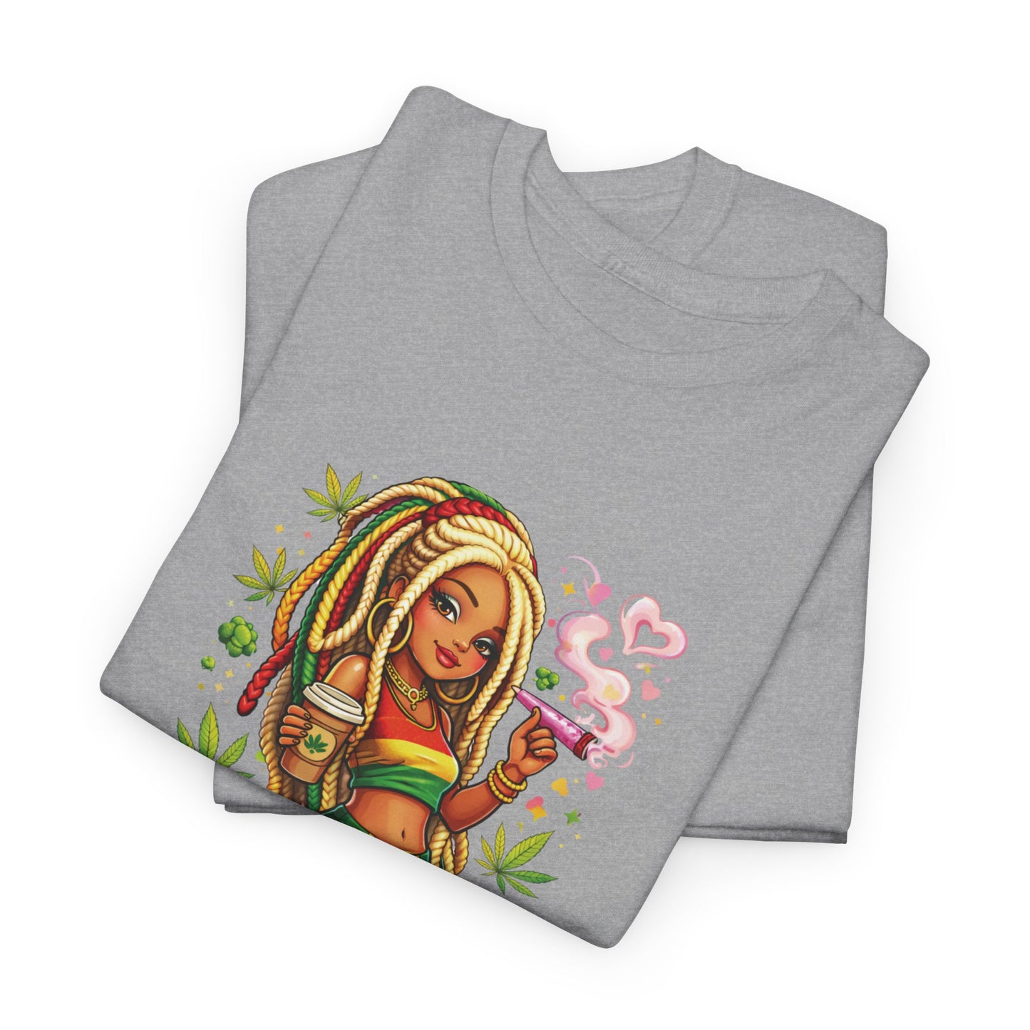 T-Shirt — "Coffee & Weed Is All I Need" Rasta Vibe Graphic Tee