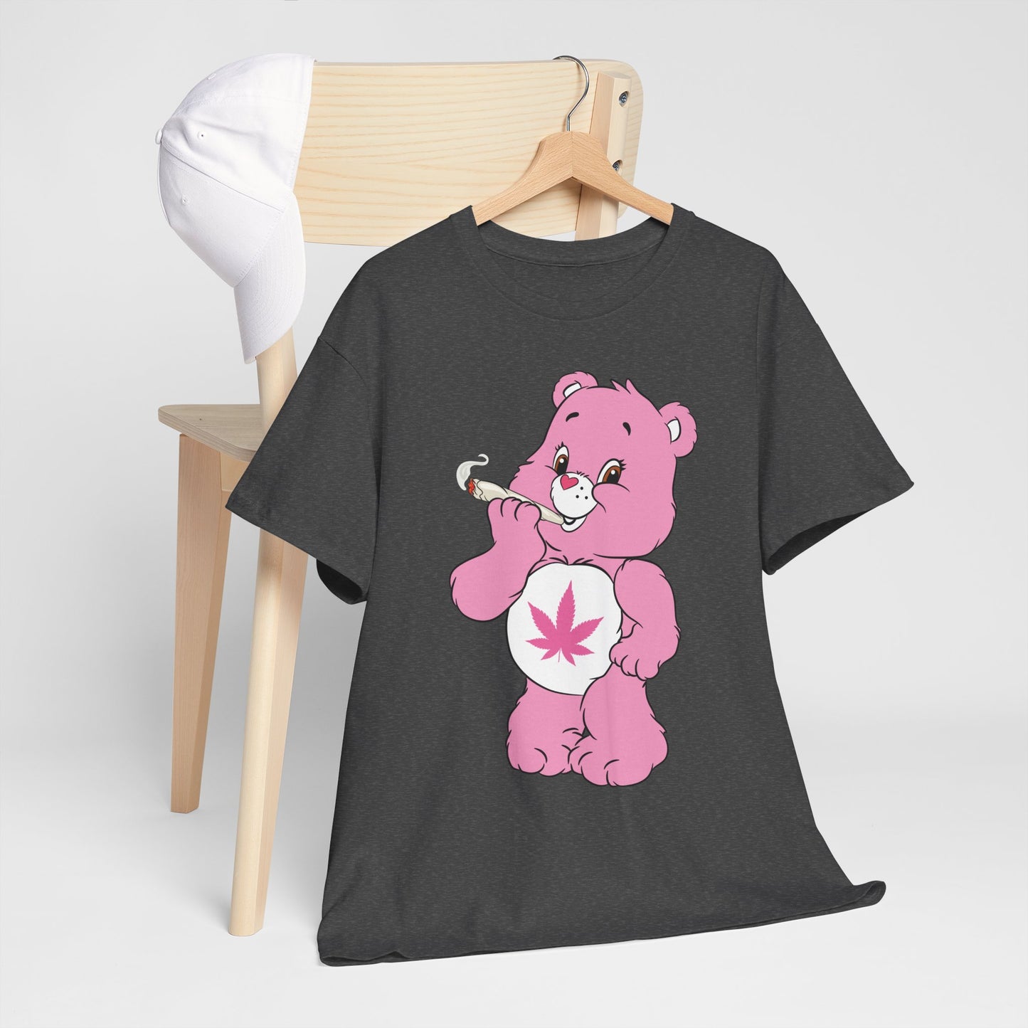 Pink 420 Bear T‑Shirt — Cute Stoner Graphic Tee
