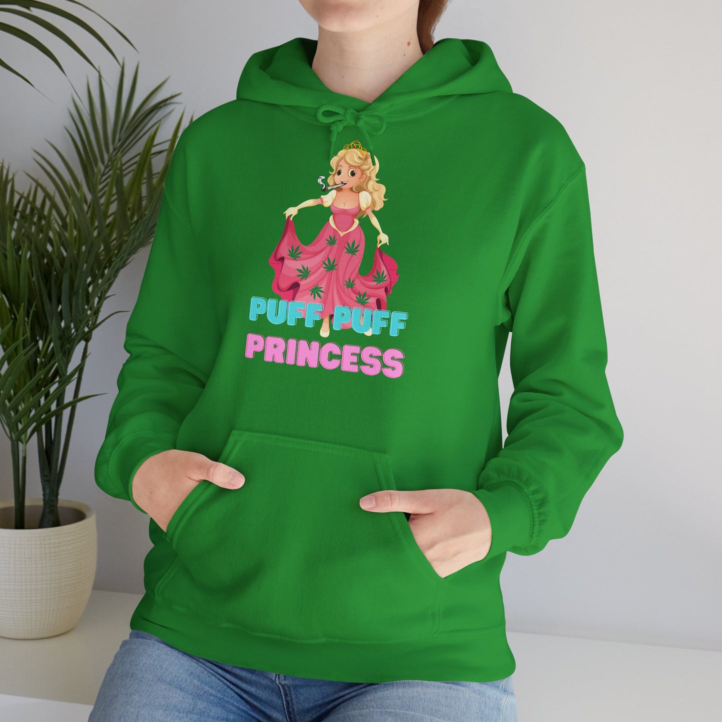 Unisex Heavy Blend Hooded Sweatshirt Princess Pink Design, Puff Princess, Gift for Her