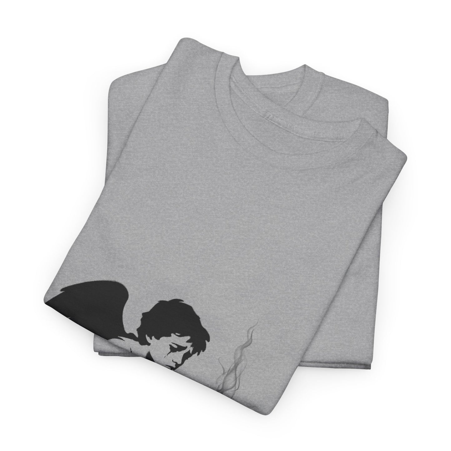 Angel Smoking Graphic Tee — Vintage Cherub Streetwear T-Shirt