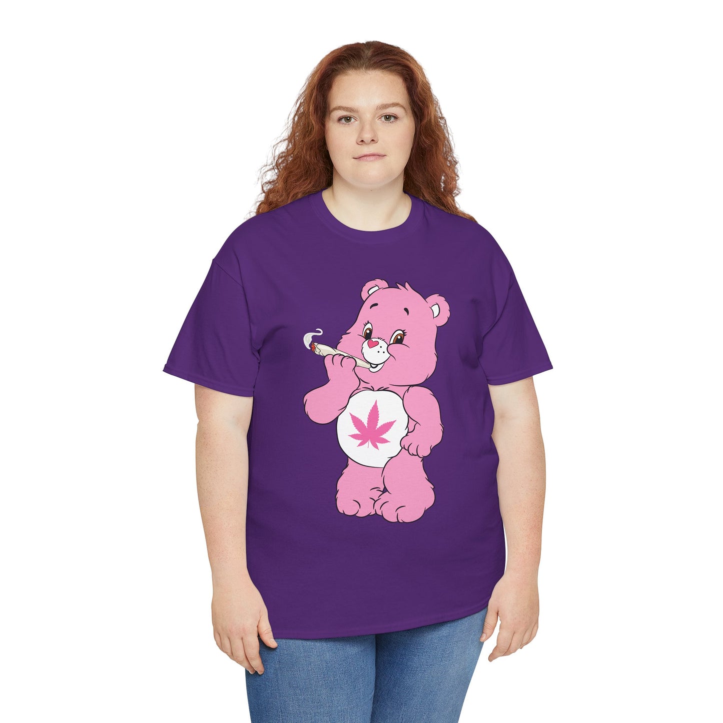 Pink 420 Bear T‑Shirt — Cute Stoner Graphic Tee