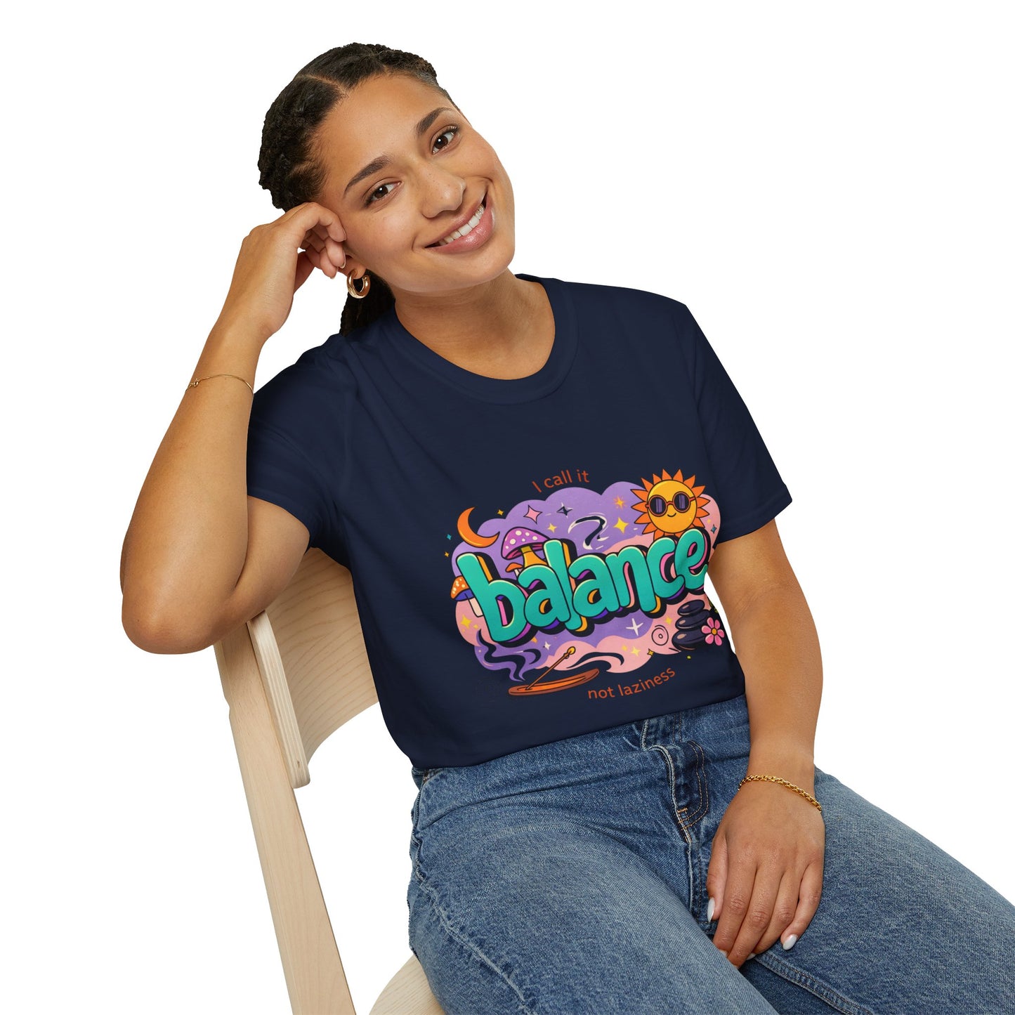 Balance Graphic T-Shirt — "It’s Self-Care Not Laziness" Relaxation Vibe