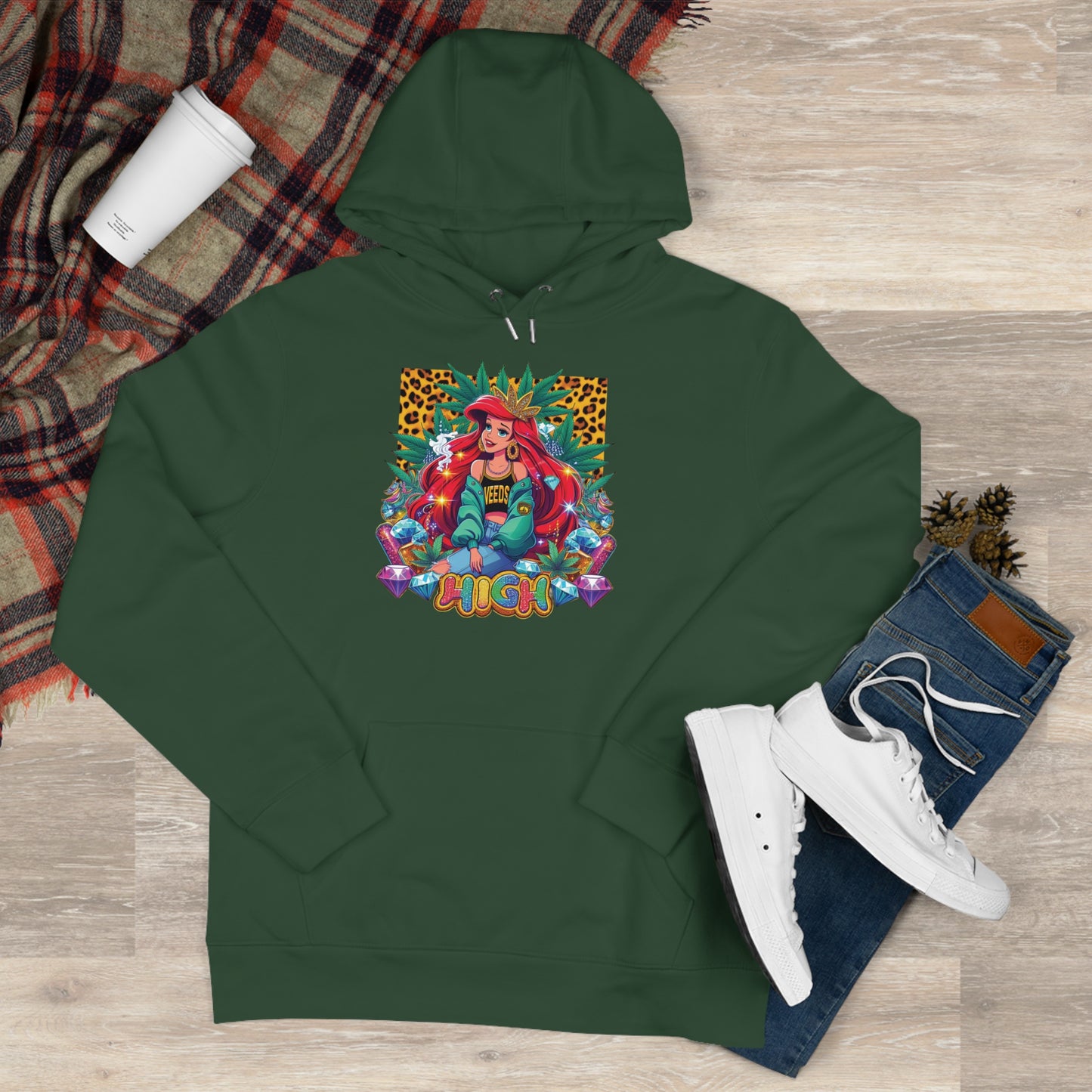 King Graphic Hoodie — 'Stoned and Boujee' Colorful Royal Queen Streetwear