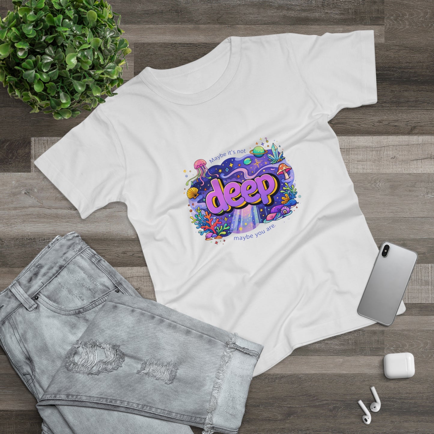 Deep Ocean Graphic T-Shirt — "Deep" Colorful Underwater Design