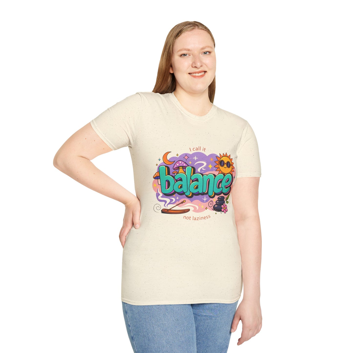 Balance Graphic T-Shirt — "It’s Self-Care Not Laziness" Relaxation Vibe