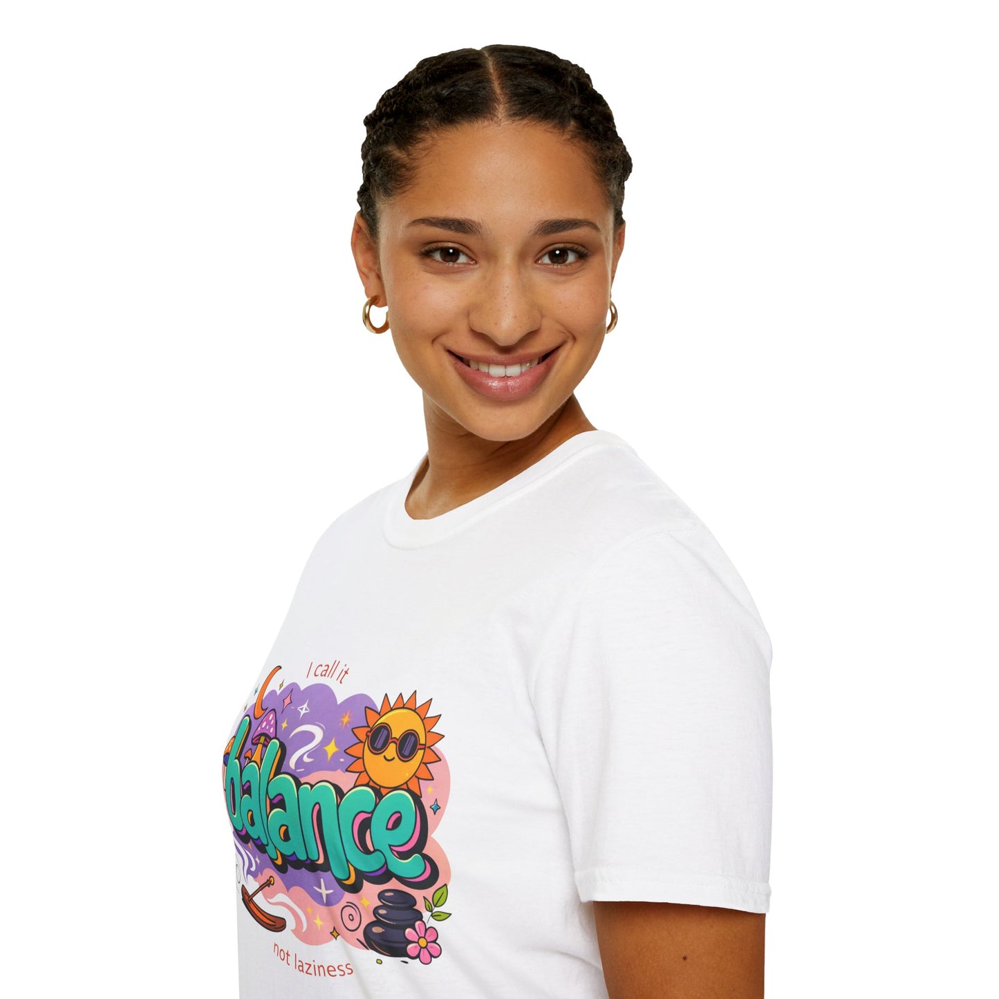 Balance Graphic T-Shirt — "It’s Self-Care Not Laziness" Relaxation Vibe