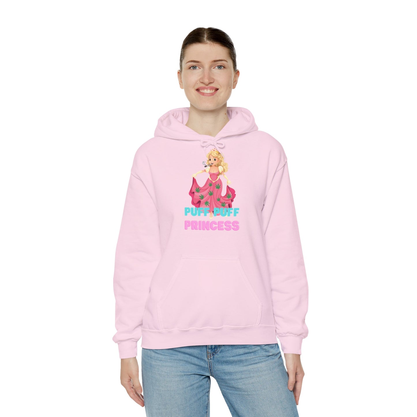 Unisex Heavy Blend Hooded Sweatshirt Princess Pink Design, Puff Princess, Gift for Her