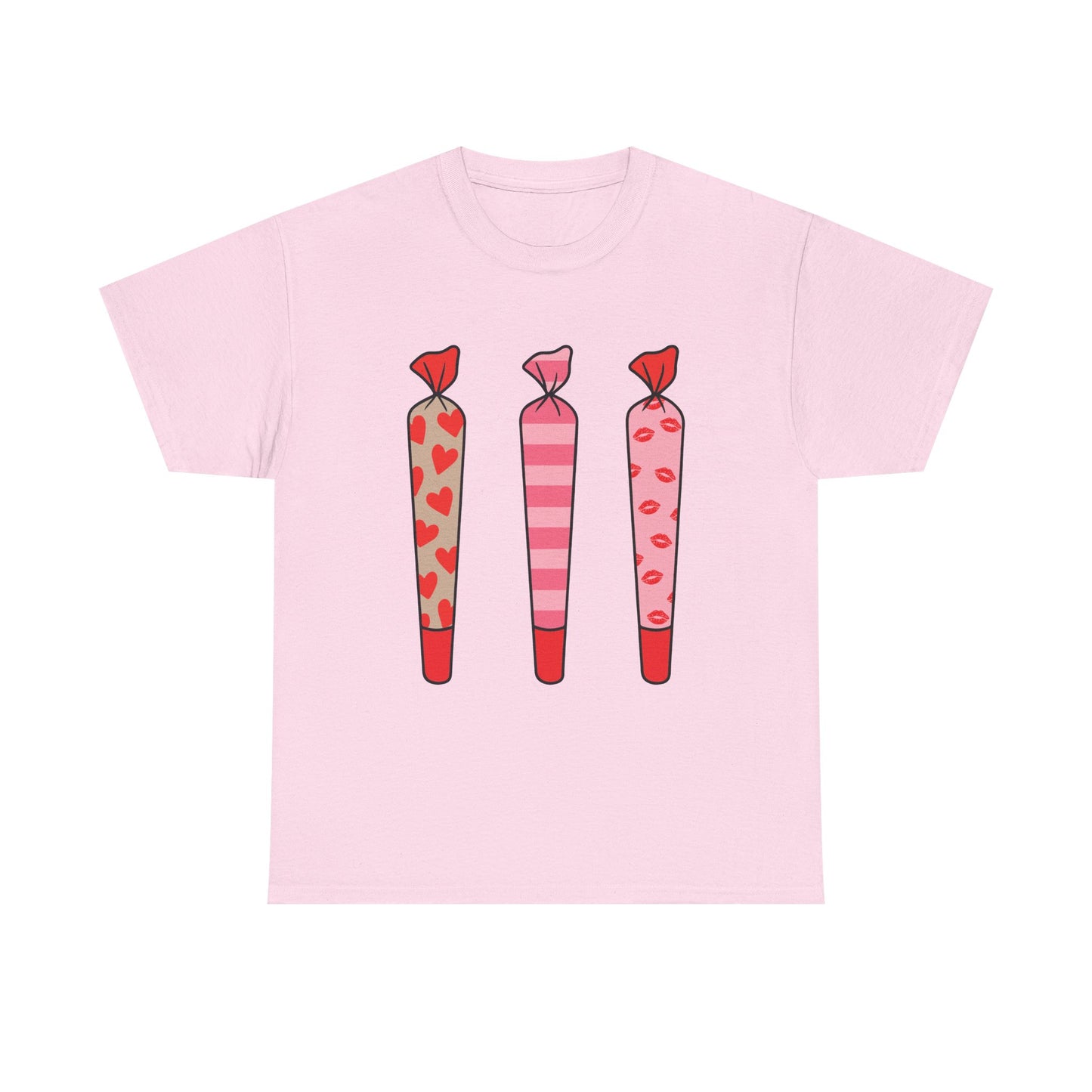 Valentine Joints Tee — Cute Pink Heart Joint Graphic T-Shirt