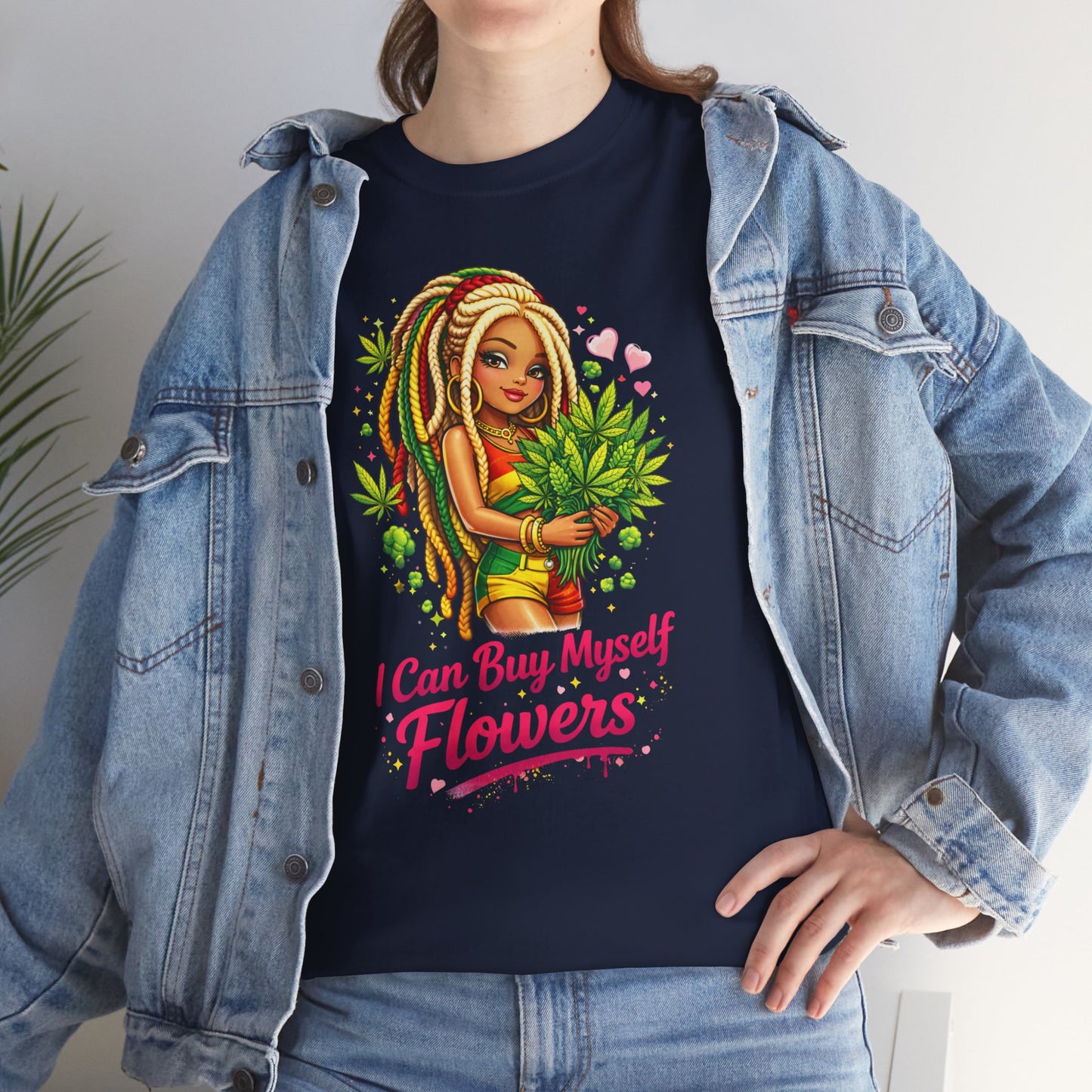 Floral Self-Love Tee — "I Can Buy Myself Flowers" Graphic T-Shirt