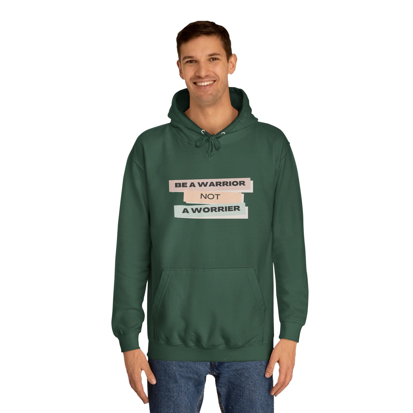 Unisex College Hoodie with Motivational Saying